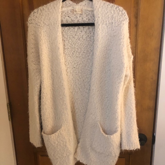 White Fuzzy Sweater - Picture 3 of 4